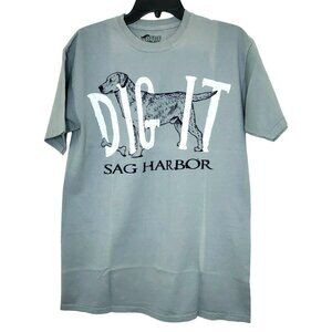 RFBF %100  Supershrunk Cotton Dig It Sag Harbor Silver Medium T Shirt U.S.A Dyed